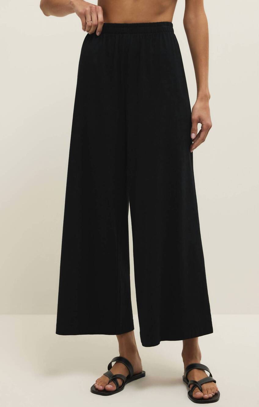 NEW Z SUPPLY scout jersey crop pant in black